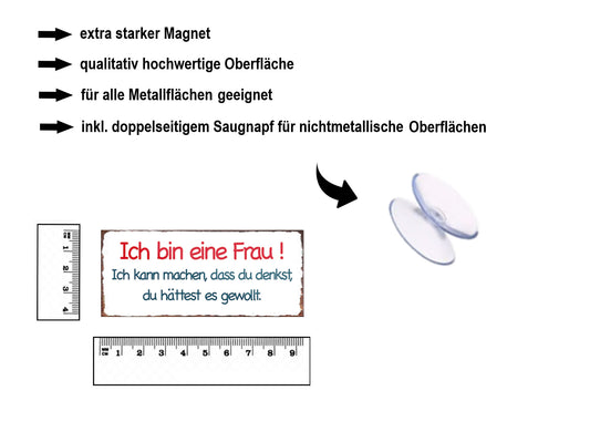Magnet ''Ich bin eine Frau'' 9,3x4cm