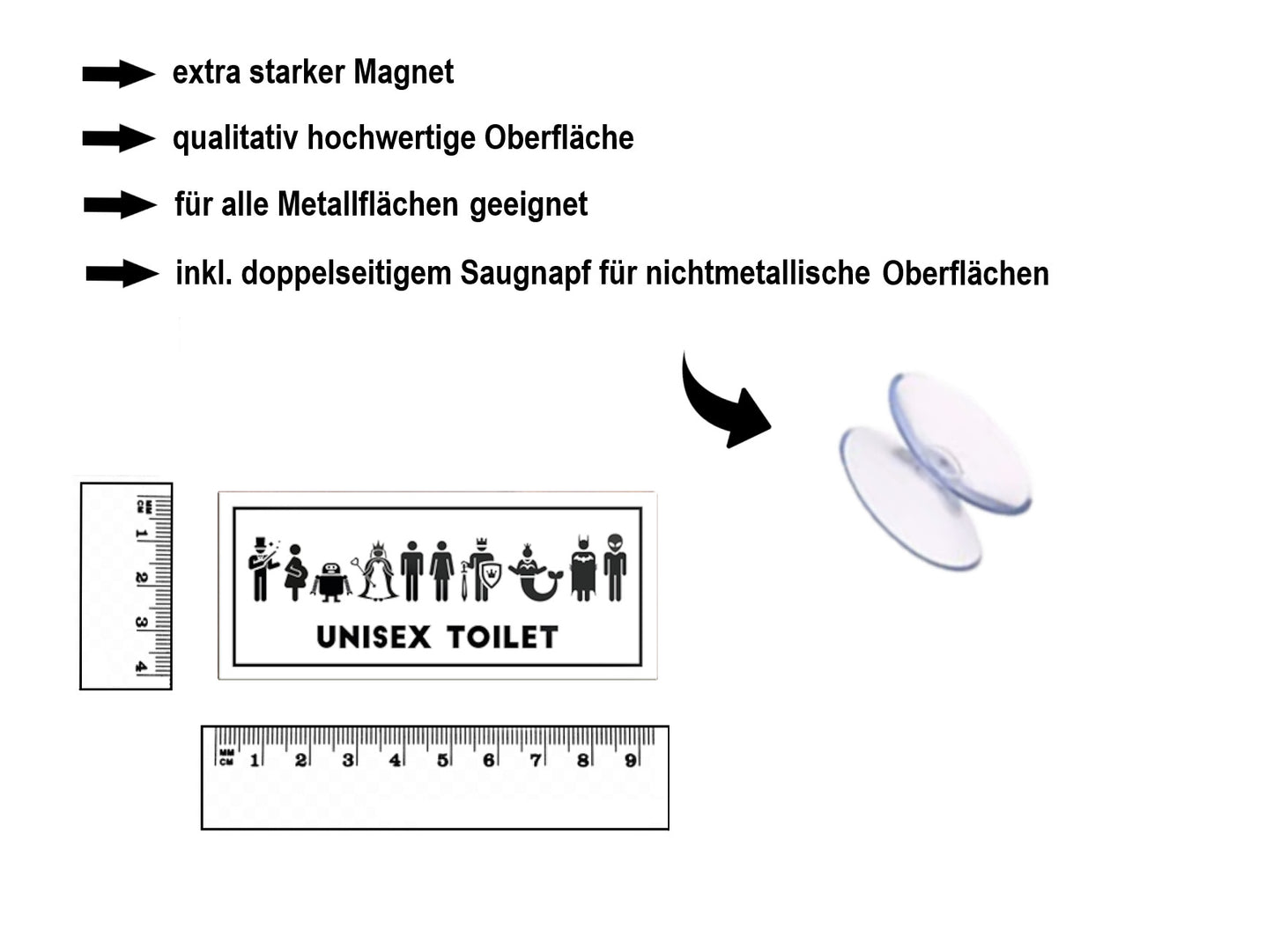 Magnet ''Unisex Toilet'' 9,3x4cm
