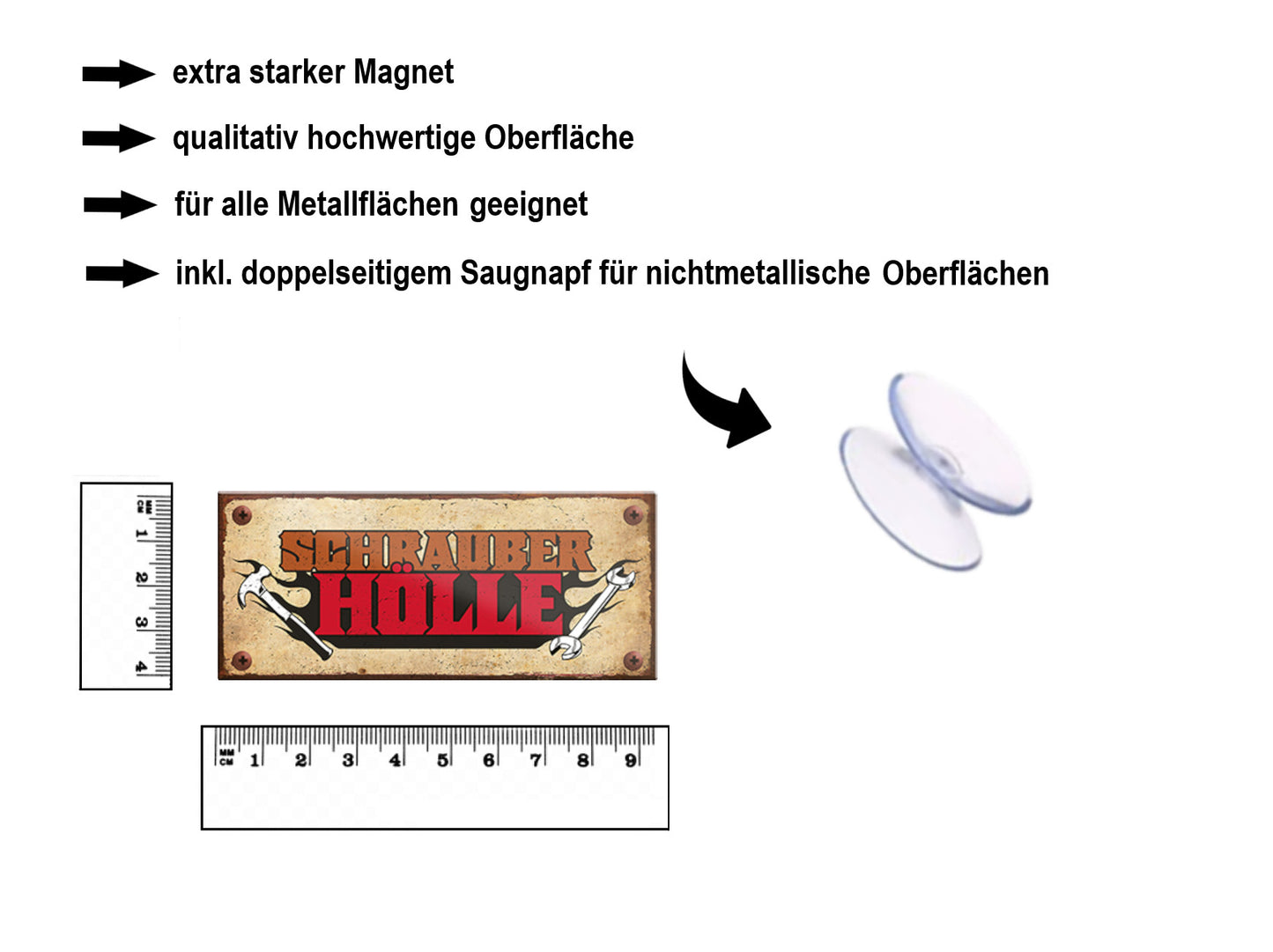 Magnet ''Schrauberhölle'' 9,3x4cm