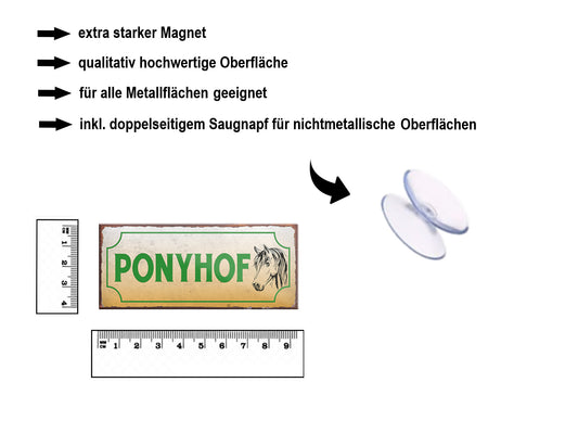 Magnet ''Ponyhof'' 9,3x4cm