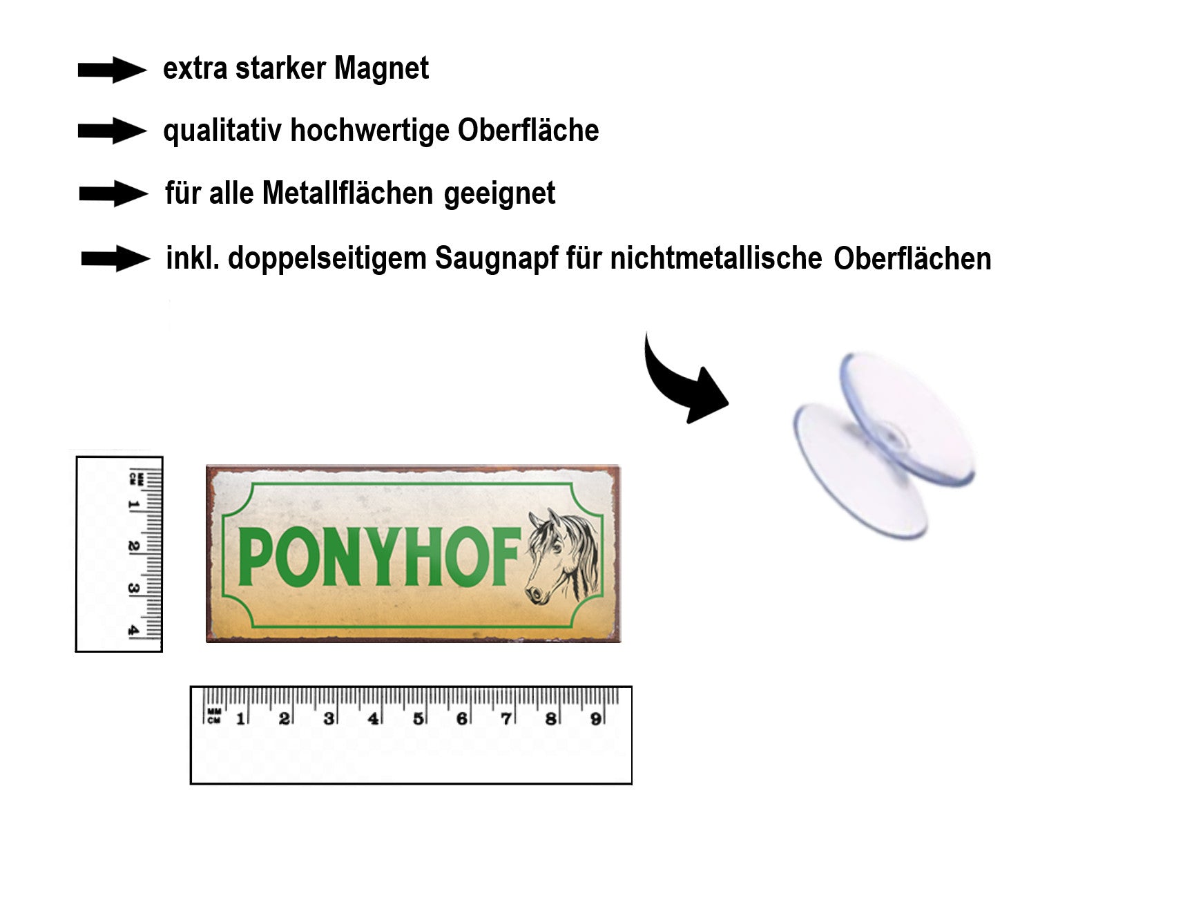 Magnet ''Ponyhof'' 9,3x4cm