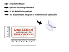 Magnet ''Das Leben ist zu kurz für irgendwann (grau)'' 9,3x4cm