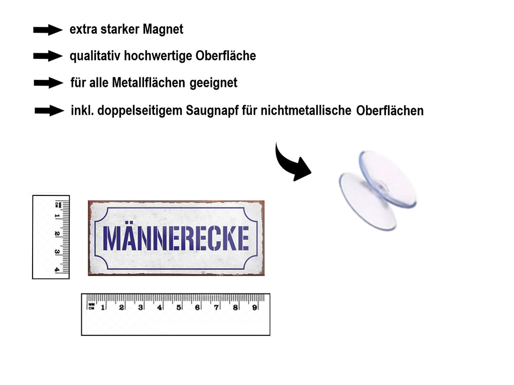 Magnet ''Männerecke'' 9,3x4cm