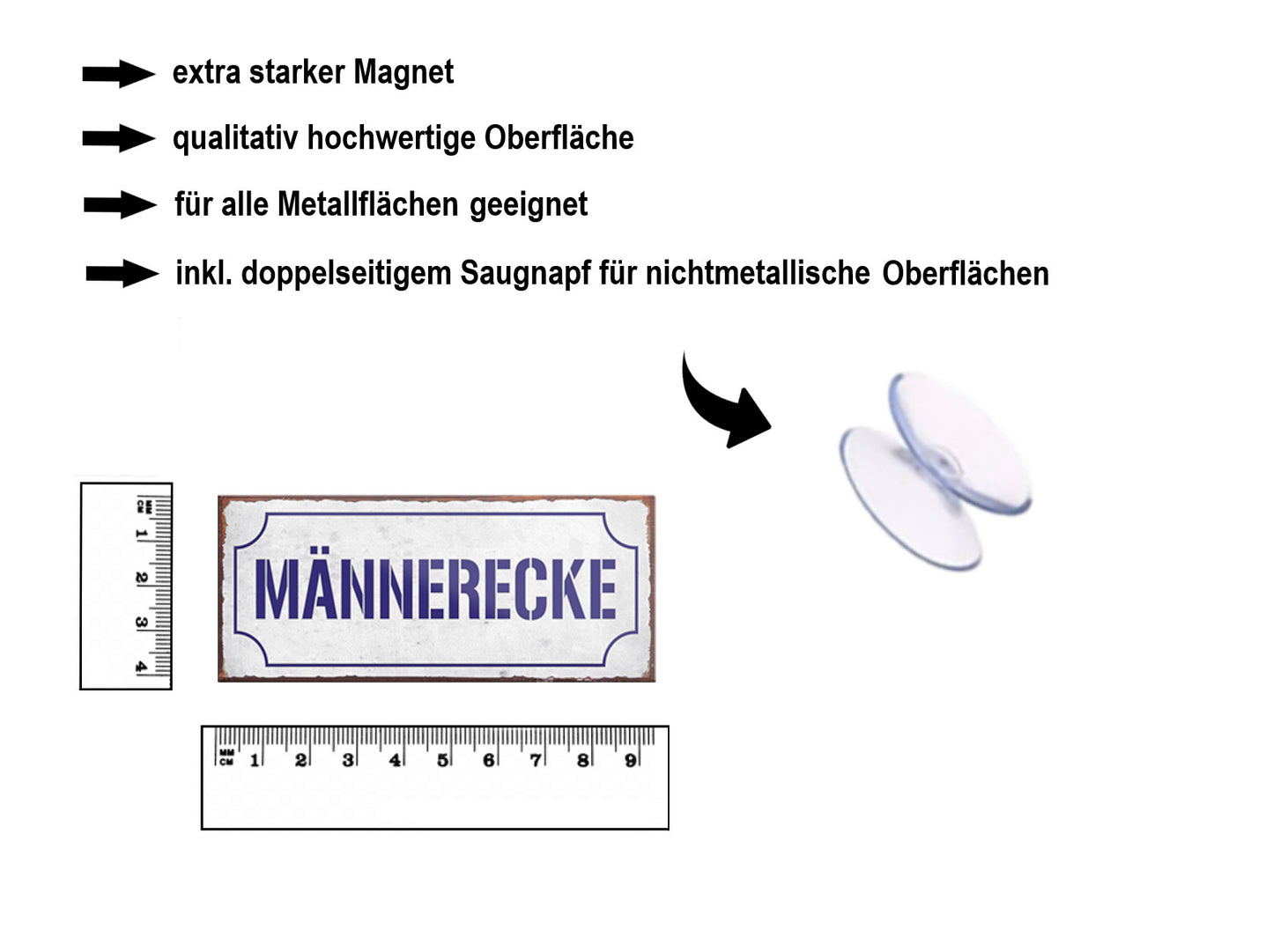 Magnet ''Männerecke'' 9,3x4cm