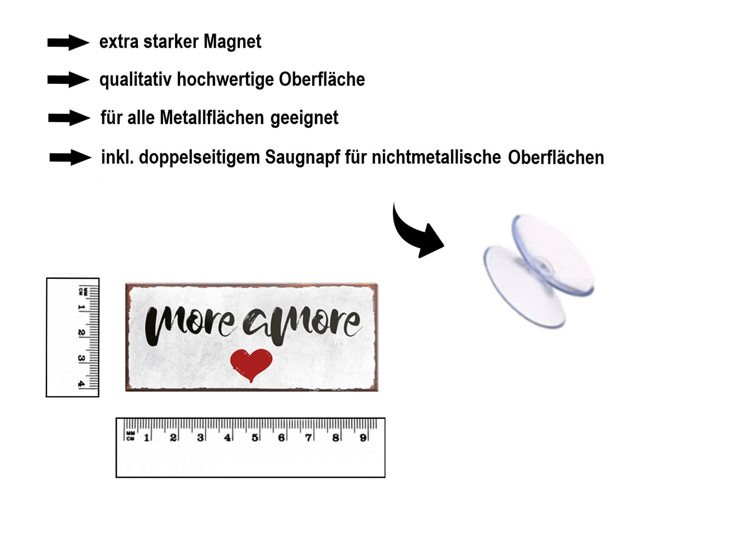 Magnet ''More Amore'' 9,3x4cm