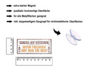 Magnet ''Scheiss auf Küsschen Bier'' 9,3x4cm