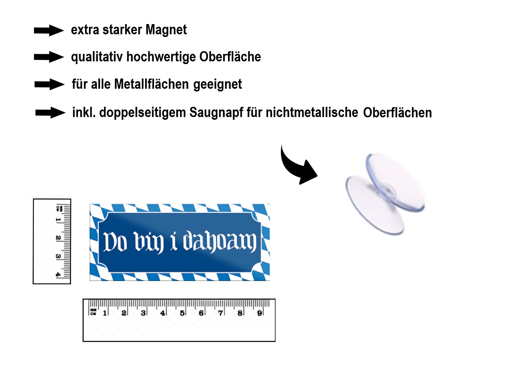 Magnet ''Do bin i dahoam'' 9,3x4cm