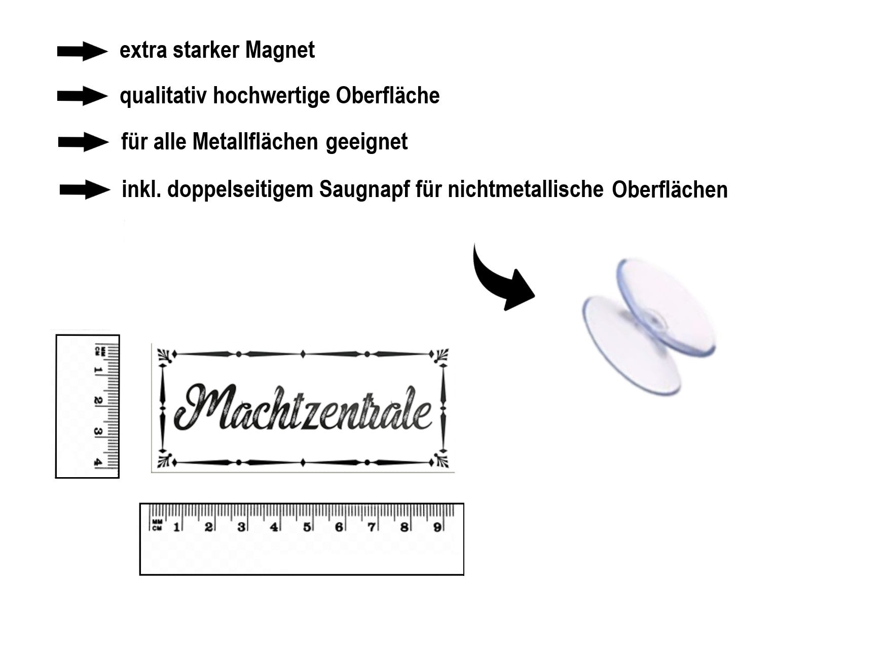 Magnet ''Machtzentrale'' 9,3x4cm