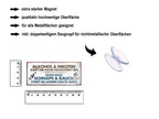 Magnet ''Alkohol und Nikotin Schnaps und Rauch'' 9,3x4cm