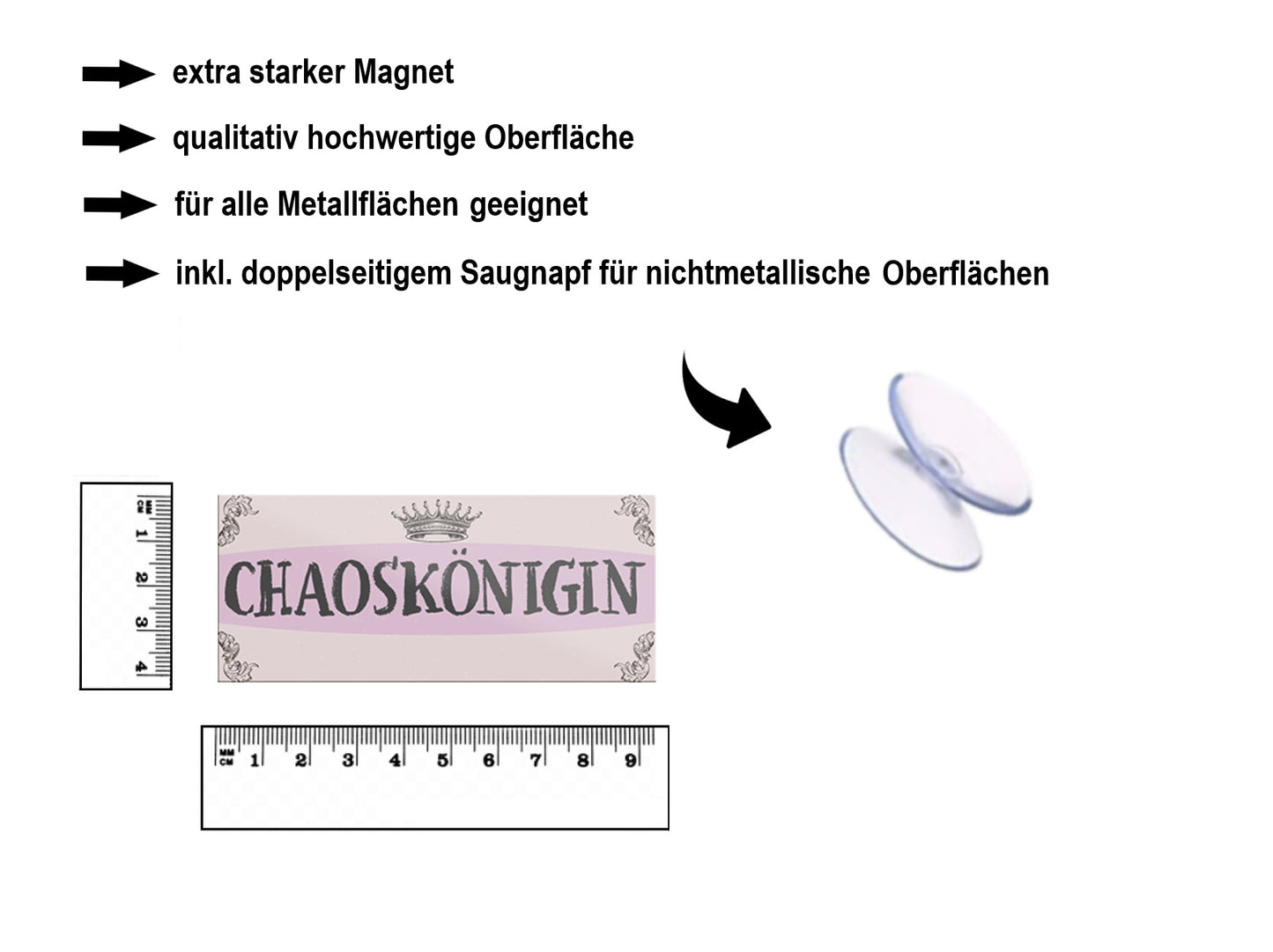 Magnet ''Chaoskönigin'' 9,3x4cm