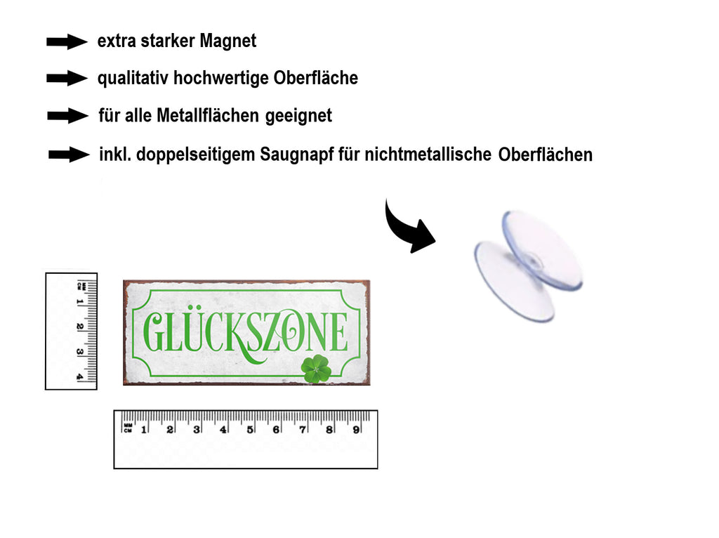 Magnet ''Glückszone'' 9,3x4cm