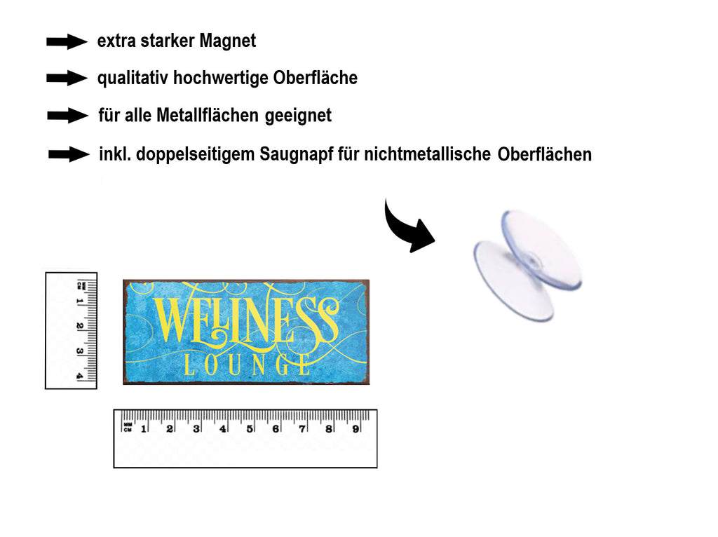 Magnet ''Wellness Lounge'' 9,3x4cm