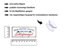 Magnet ''Der frühe Vogel stirbt wegen Schlafmangel'' 9,3x4cm