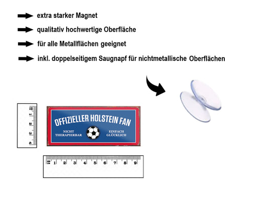 Magnet ''Offizieller Holstein Fan'' 9,3x4cm