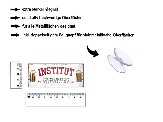 Magnet ''Institut zur Bekämpfung akuter Unterhopfung'' 9,3x4cm