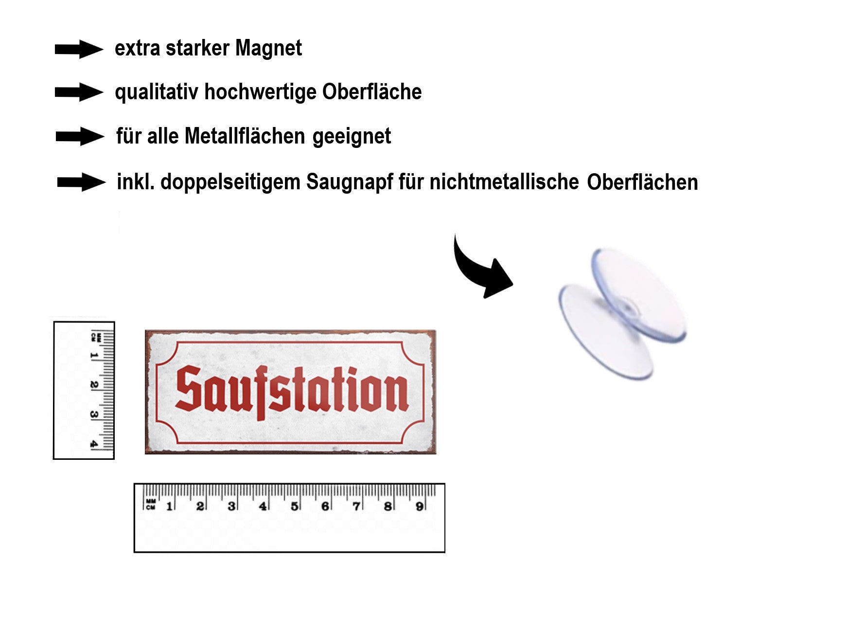Magnet ''Saufstation'' 9,3x4cm