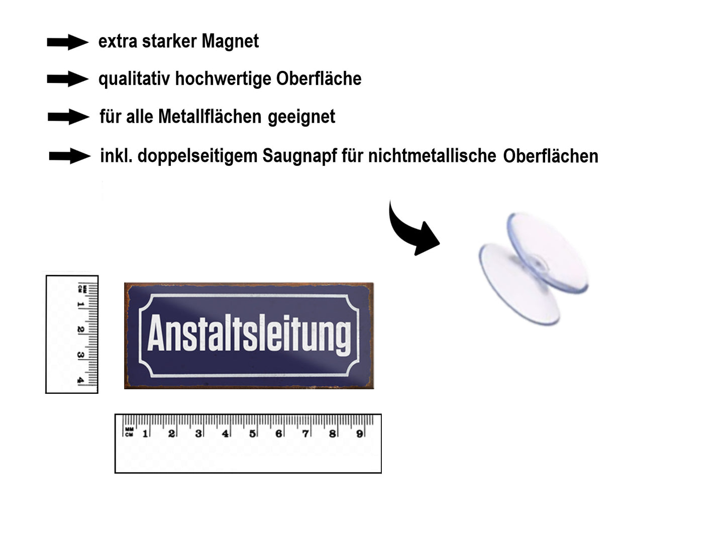 Magnet ''Anstaltsleitung'' 9,3x4cm