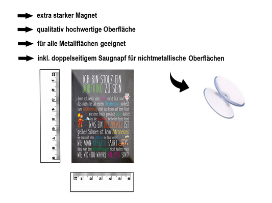 Magnet ''Ich bin stolz ein Dorfkind zu sein'' 9x6x0,3cm