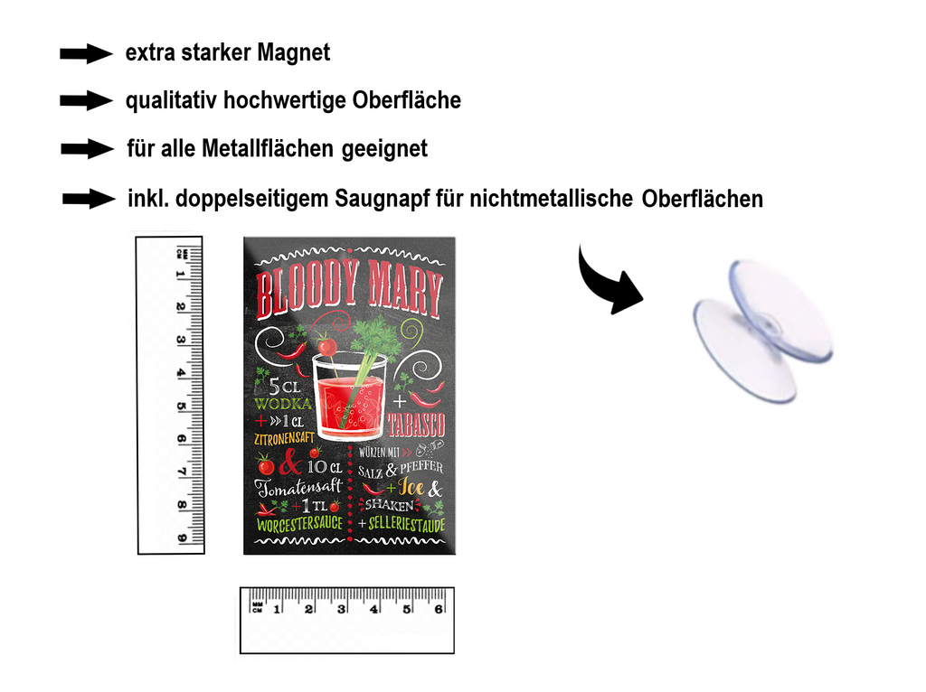 Magnet ''Bloody Mary'' 9x6x0,3cm