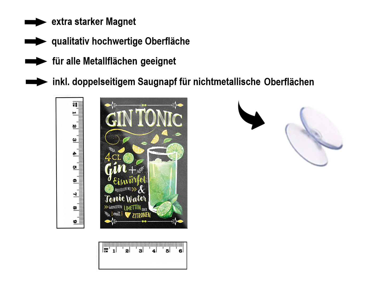 Magnet ''Gin Tonic'' 9x6x0,3cm