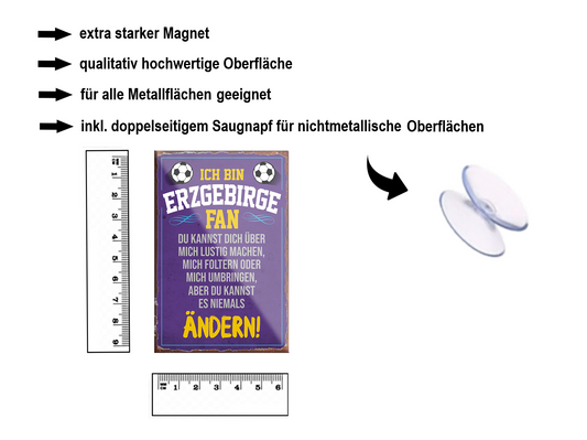 Magnet "Erzgebirge Fan" 9x6x0.3cm