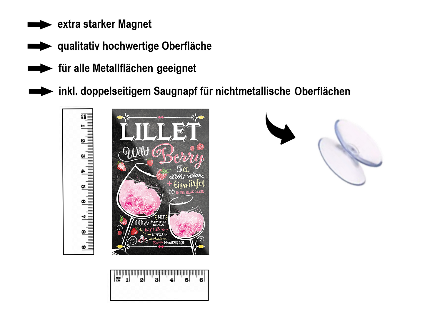 Magnet ''Lillet Wild Berry'' 9x6x0,3cm