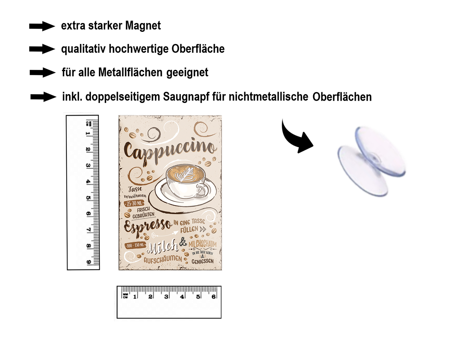 Magnet ''Cappuccino'' 9x6x0,3cm