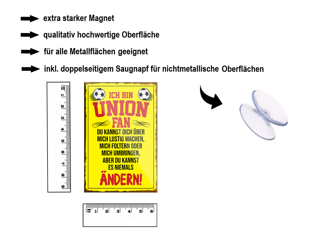 Magnet ''Union Fan'' 9x6x0,3cm