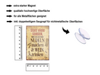 Magnet ''Statt viele Sorgen lieber Nudeln Wein'' 9x6x0,3cm