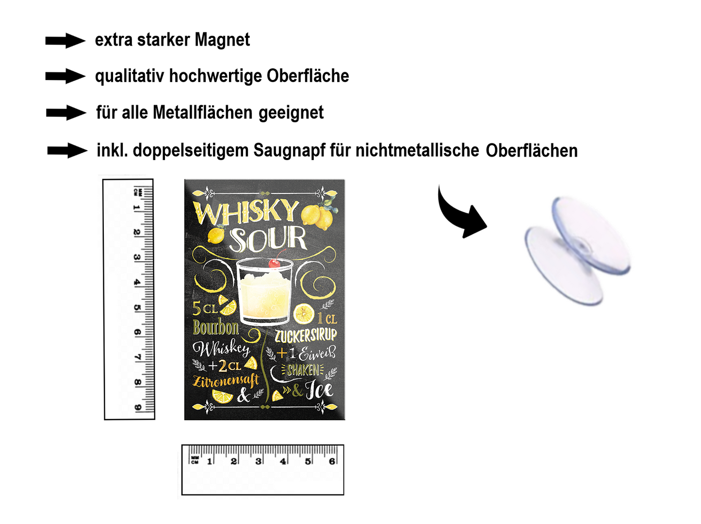 Magnet ''Whisky Sour'' 9x6x0,3cm