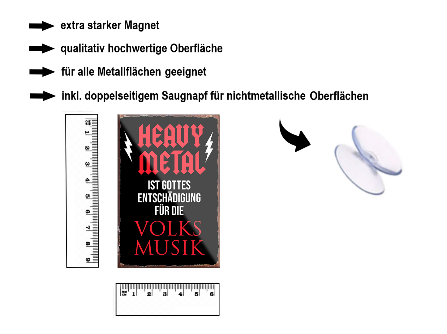 Magnet ''Heavy Metal'' 9x6x0,3cm