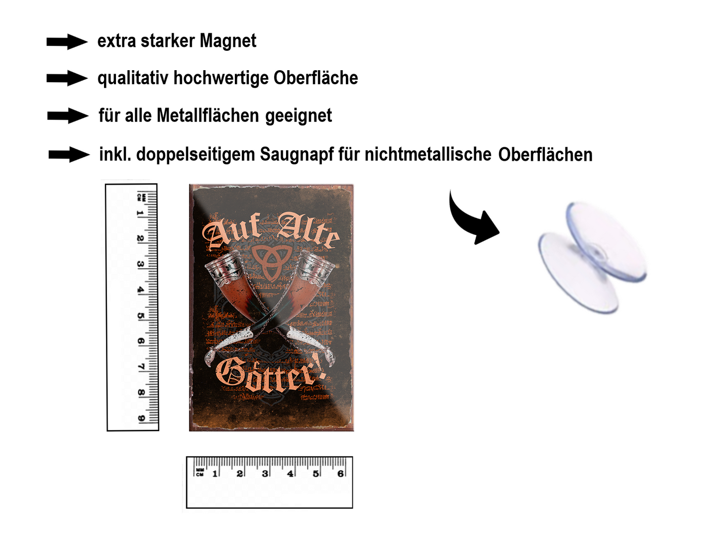 Magnet ''Auf Alte Götter'' 9x6x0,3cm