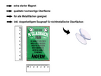 Magnet ''M'Gladbach Fan (weise schrift)'' 9x6x0,3cm