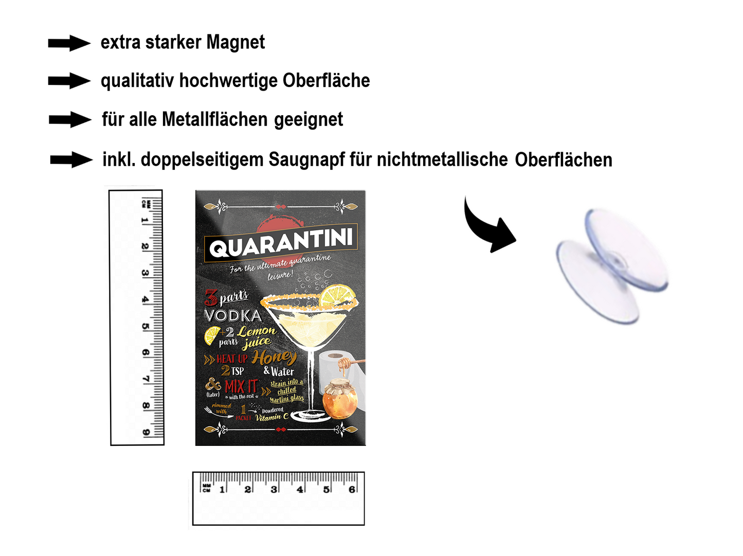 Magnet ''Quarantini'' 9x6x0,3cm