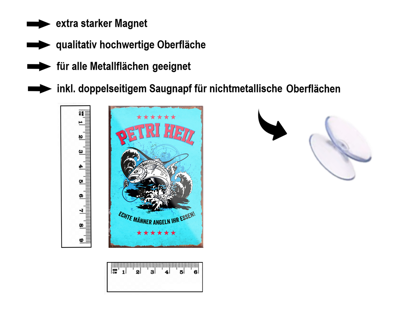 Magnet ''Petri Heil'' 9x6x0,3cm