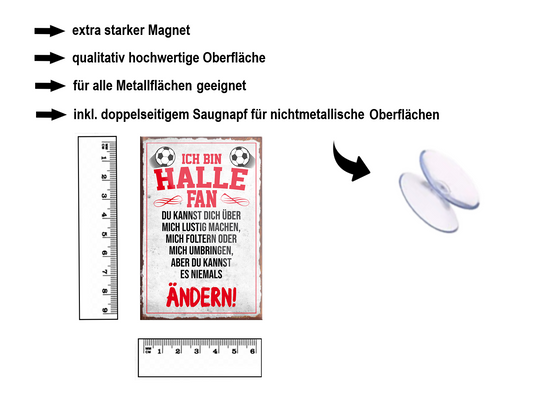 Magnet ''Halle Fan'' 9x6x0,3cm