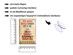Magnet ''Alle guten Dinge fangen mit S an Sex, Sonne'' 9x6x0,3cm