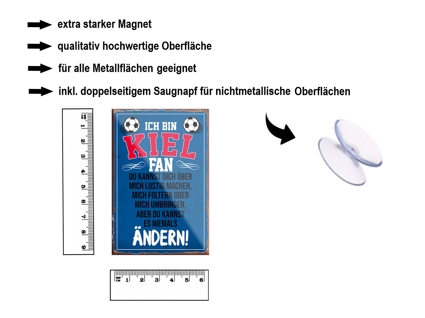 Magnet ''Kiel Fan'' 9x6x0,3cm