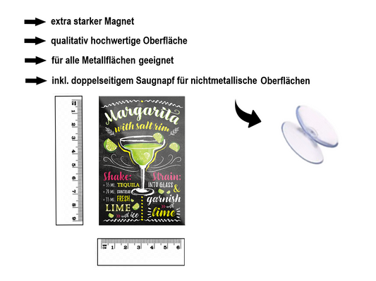 Magnet ''Margarita with Salt'' 9x6x0,3cm