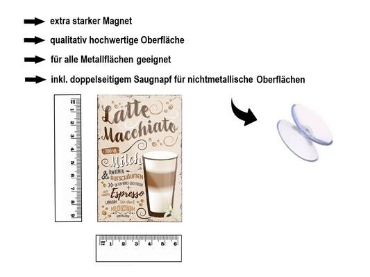 Magnet ''Latte Macciato'' 9x6x0,3cm
