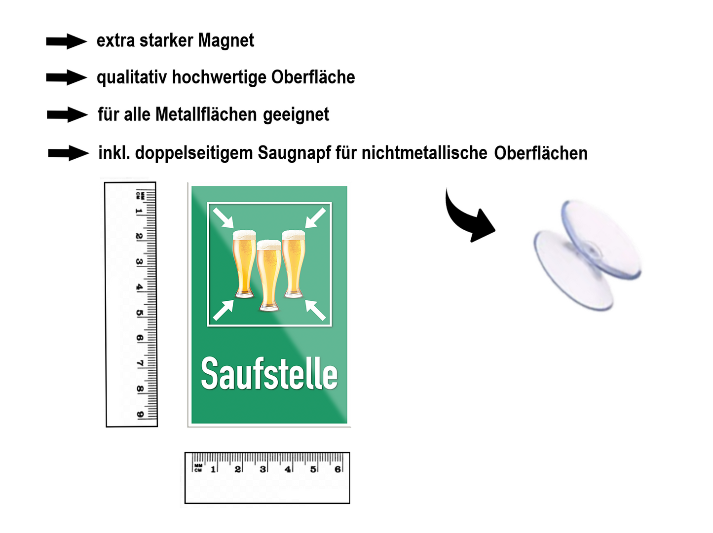 Magnet "Saufstelle" 9x6x0.3cm