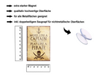 Magnet ''Work lika a Captain Pirate'' 9x6x0,3cm