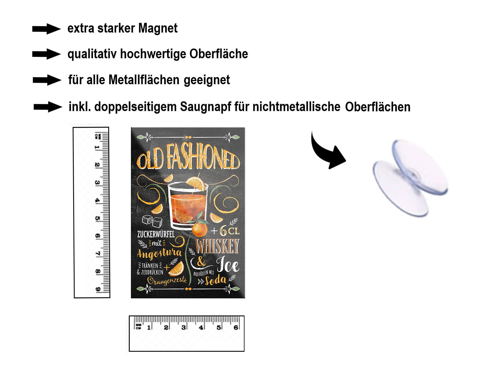 Magnet ''Old Fashioned'' 9x6x0,3cm