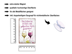 Magnet ''Das Leben ist zu kurz schlechten Wein'' 9x6x0,3cm