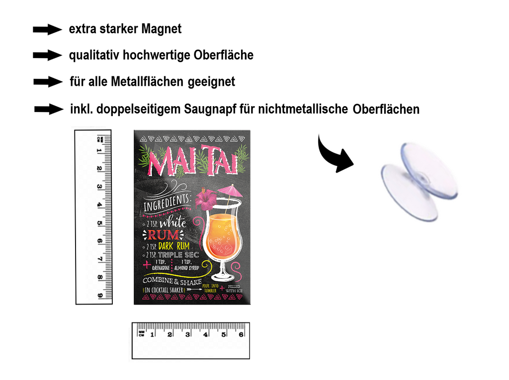 Magnet ''Mai Tai'' 9x6x0,3cm