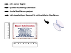 Magnet ''Unsere Arbeitszeiten (grau)'' 9x6x0,3cm