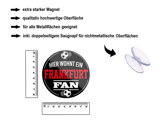 Magnet "Frankfurt Fan" 8x8x0.3cm