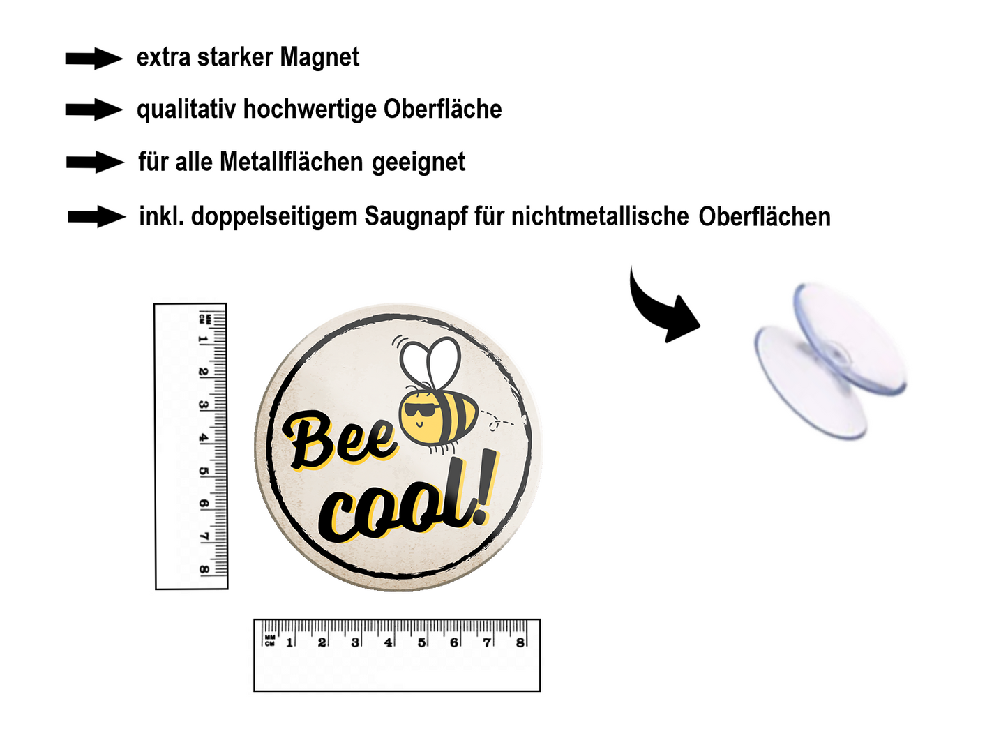Magnet ''Bee Cool!'' 8x8x0.3cm