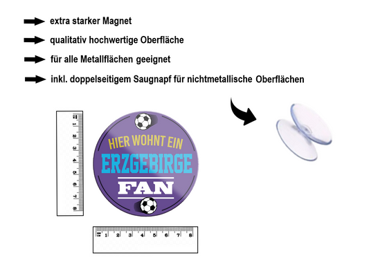 Magnet "Erzgebirge Fan" 8x8x0.3cm