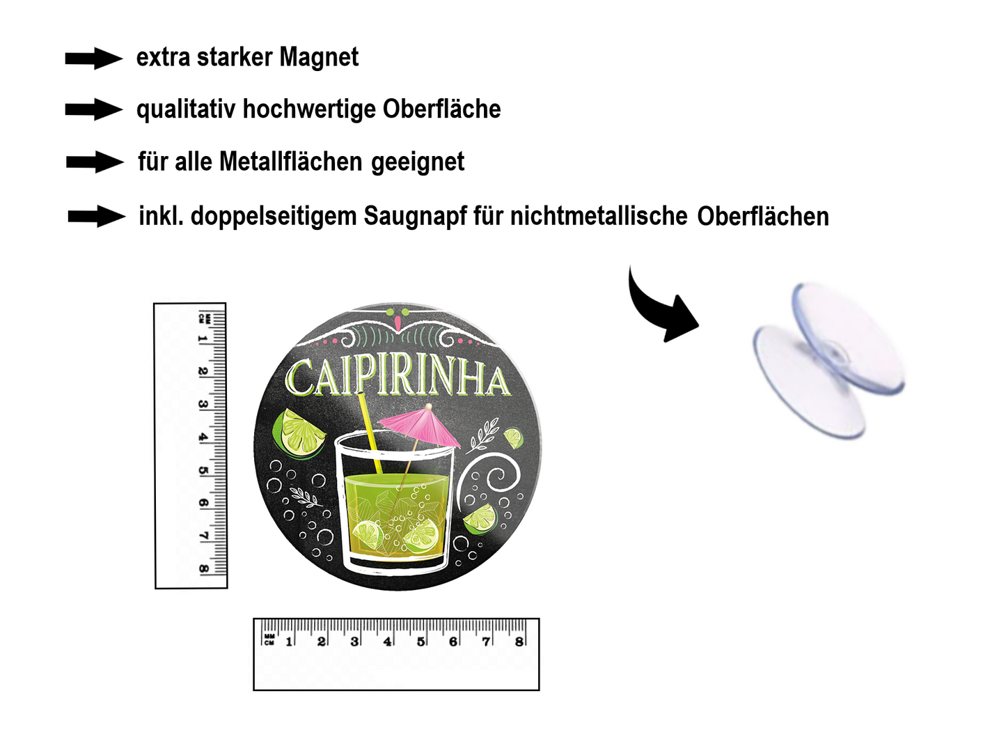 Magnet ''Caipirinha'' 8x8x0,3cm